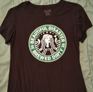 Beautiful Disaster "Brewed Dirty" shirt 2xl